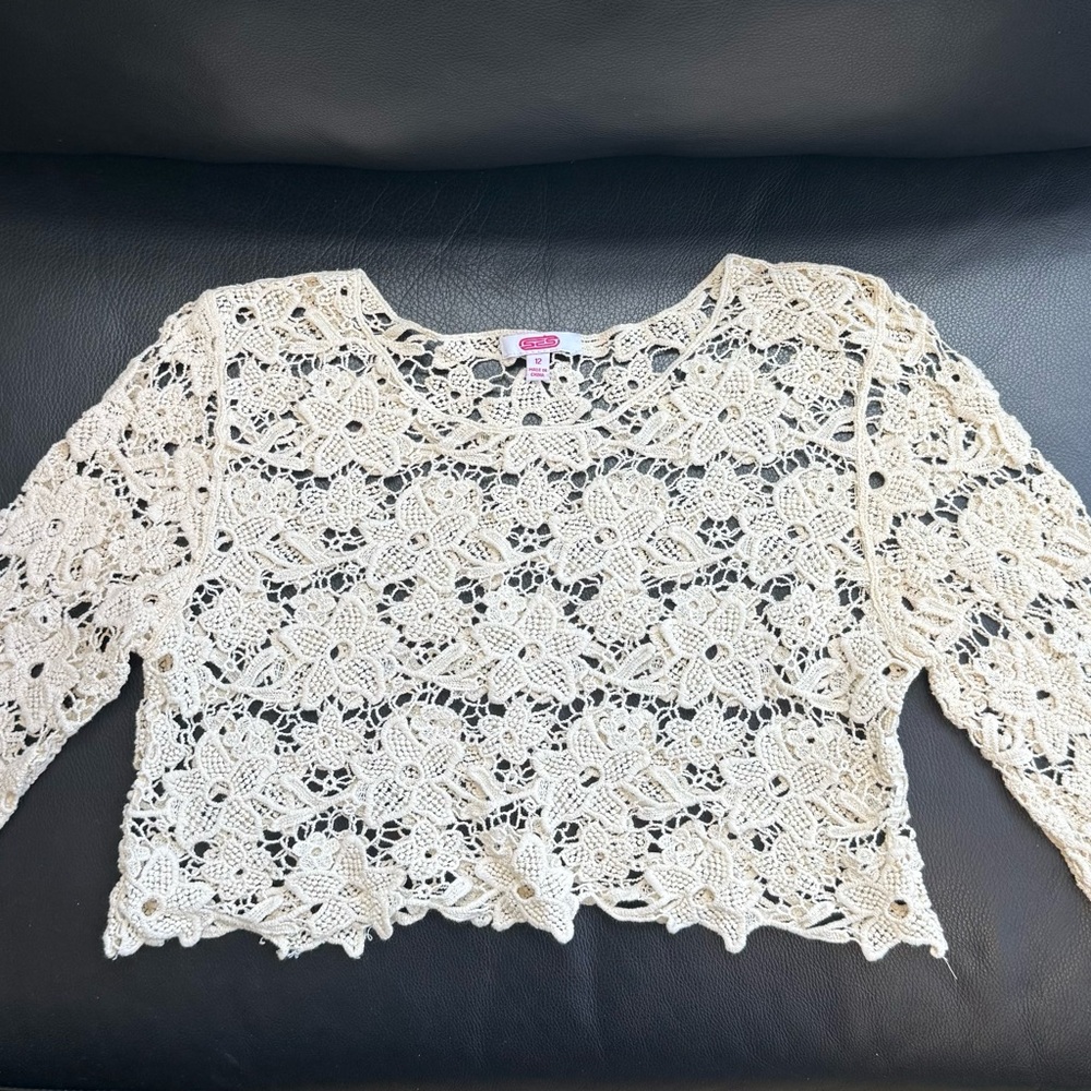 SES Fashion Cream Crop Top